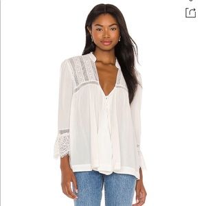 🆕Free People Esme Button Down Shirt white XS